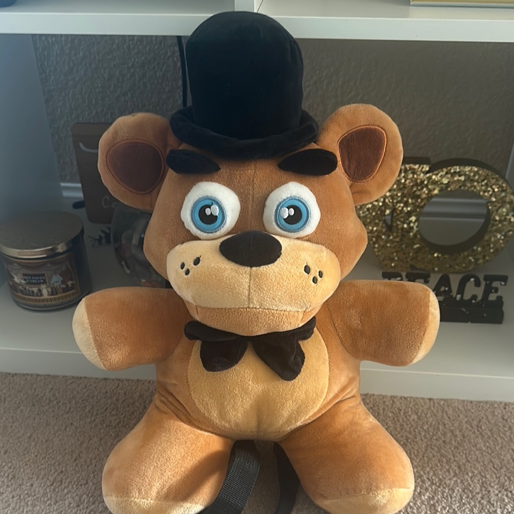 Hot Topic Brown and Black Plush Bear with Top Hat